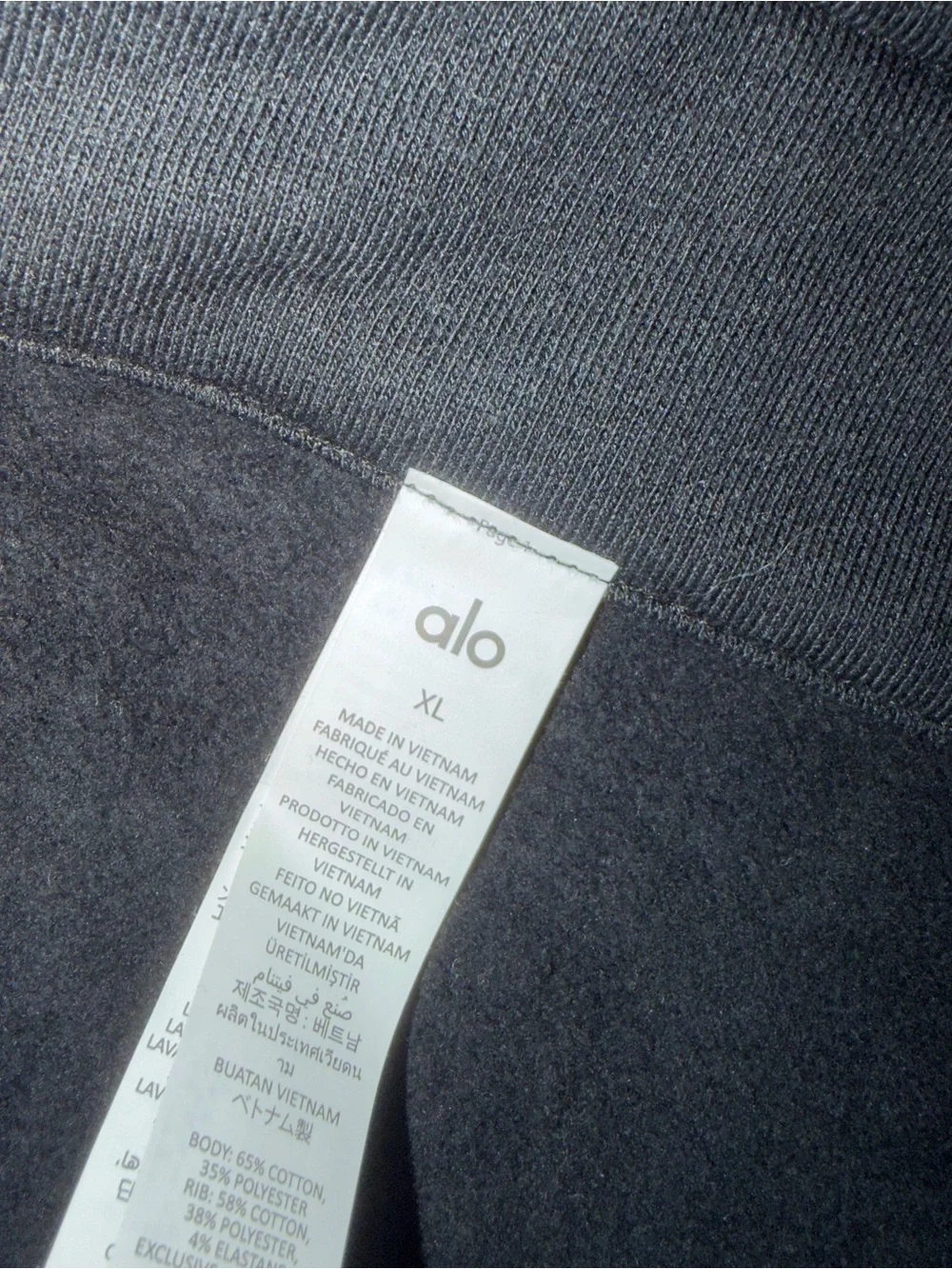 NWT ALO Accolade Quarter-Zip Black Size X-Large